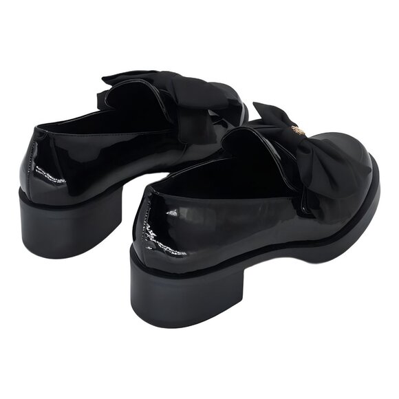 Karl Lagerfeld Paris Camilia Patent Bow Loafers Black US 8M EU 38.5 - Picture 3 of 6